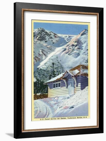 Tuckerman Ravine, NH - View of a US Forest Service Ski Shelter-Lantern Press-Framed Art Print