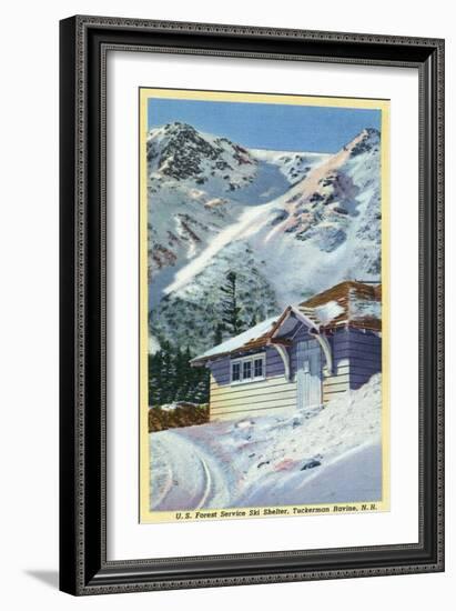 Tuckerman Ravine, NH - View of a US Forest Service Ski Shelter-Lantern Press-Framed Art Print