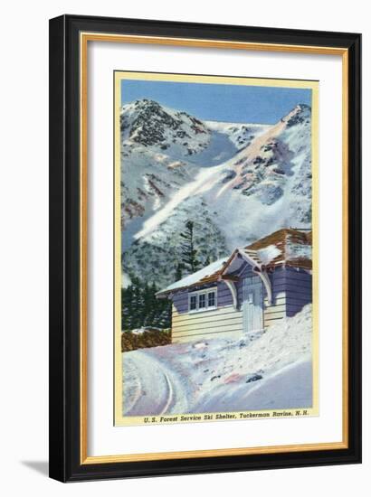 Tuckerman Ravine, NH - View of a US Forest Service Ski Shelter-Lantern Press-Framed Art Print