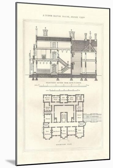 Tudor Manor House, Henry VIII-Richard Brown-Mounted Art Print