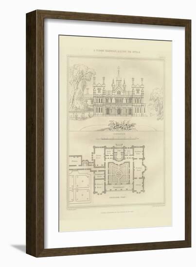 Tudor Mansion, Henry VIII Style-Richard Brown-Framed Art Print