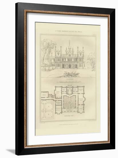 Tudor Mansion, Henry VIII Style-Richard Brown-Framed Art Print