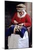 Tudor Period, Woman Lace Making, Late 16th Century Historical Re-Enactment-null-Mounted Giclee Print