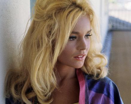 Tuesday Weld close up in the sand