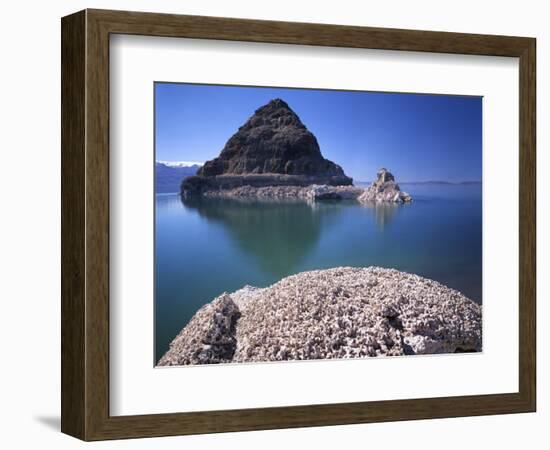 Tufa formations, Pyramid Lake, Washoe County, Nevada, USA-Charles Gurche-Framed Photographic Print