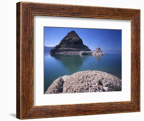 Tufa formations, Pyramid Lake, Washoe County, Nevada, USA-Charles Gurche-Framed Photographic Print