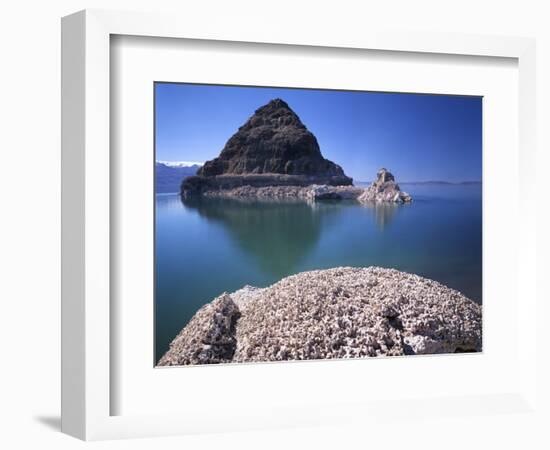 Tufa formations, Pyramid Lake, Washoe County, Nevada, USA-Charles Gurche-Framed Photographic Print