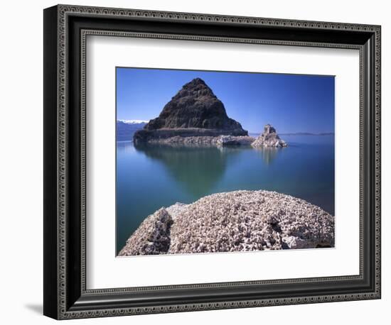 Tufa formations, Pyramid Lake, Washoe County, Nevada, USA-Charles Gurche-Framed Photographic Print