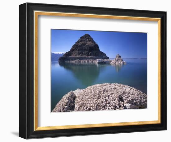 Tufa formations, Pyramid Lake, Washoe County, Nevada, USA-Charles Gurche-Framed Photographic Print