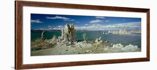 Tufa Rock Formations in a Lake, Mono Lake, Mono Lake Tufa State Reserve, California, USA-null-Framed Photographic Print