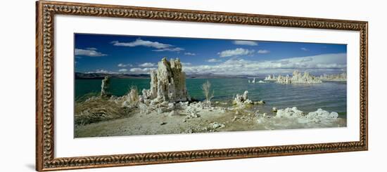 Tufa Rock Formations in a Lake, Mono Lake, Mono Lake Tufa State Reserve, California, USA-null-Framed Photographic Print