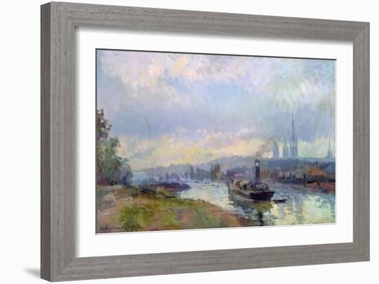 Tug-Boats at Rouen, 1903-Albert-Charles Lebourg-Framed Giclee Print