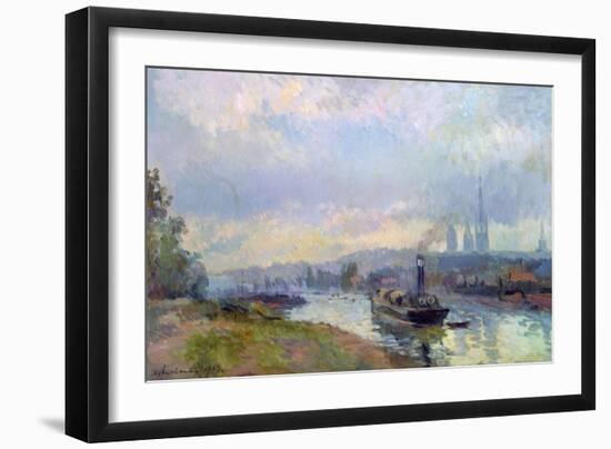 Tug-Boats at Rouen, 1903-Albert-Charles Lebourg-Framed Giclee Print