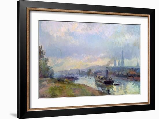 Tug-Boats at Rouen, 1903-Albert-Charles Lebourg-Framed Giclee Print