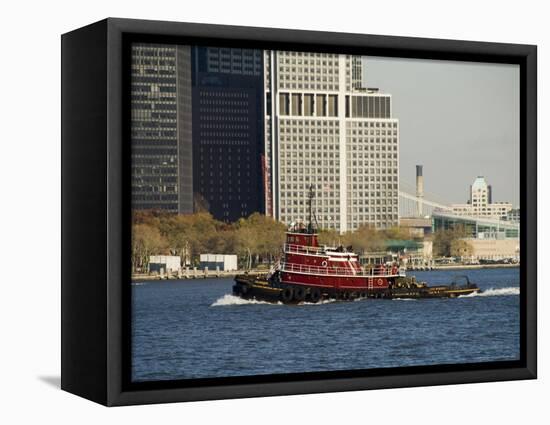 Tug on Hudson River, Manhattan, New York City, New York, USA-R H Productions-Framed Premier Image Canvas