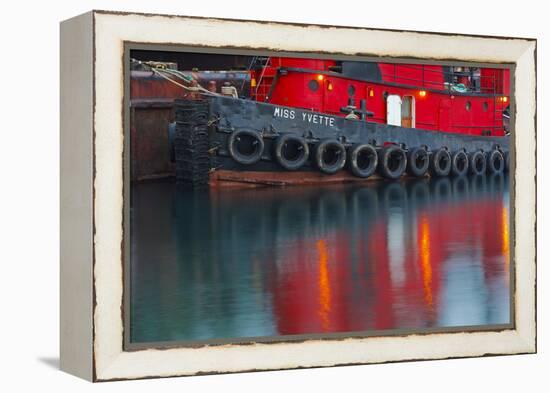 Tugboat Alongside the Barge, Cape Cod, Portsmouth, New Hampshire-Jerry & Marcy Monkman-Framed Premier Image Canvas