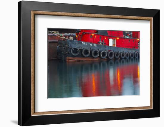 Tugboat Alongside the Barge, Cape Cod, Portsmouth, New Hampshire-Jerry & Marcy Monkman-Framed Photographic Print