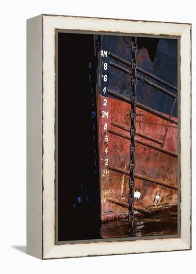 Tugboat Bow and Lowered Anchor Chain-Paul Souders-Framed Premier Image Canvas