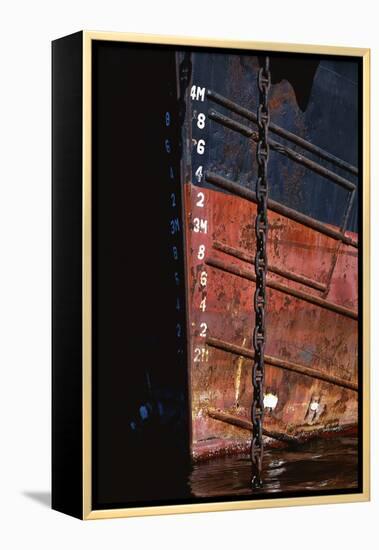 Tugboat Bow and Lowered Anchor Chain-Paul Souders-Framed Premier Image Canvas
