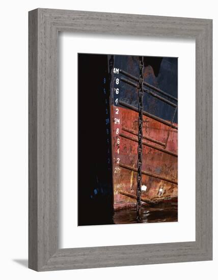 Tugboat Bow and Lowered Anchor Chain-Paul Souders-Framed Photographic Print