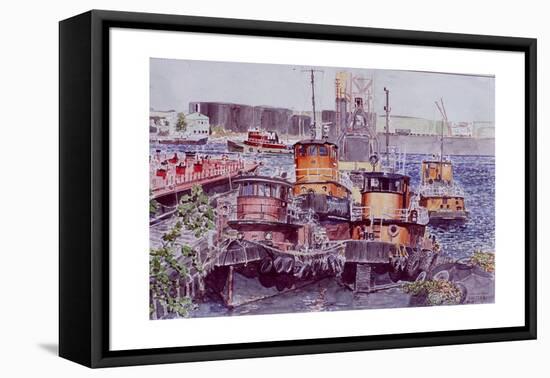 Tugboats, Kill Van Kull, Staten Island, New York, 2003-Anthony Butera-Framed Premier Image Canvas