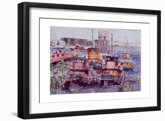 Tugboats, Kill Van Kull, Staten Island, New York, 2003-Anthony Butera-Framed Giclee Print