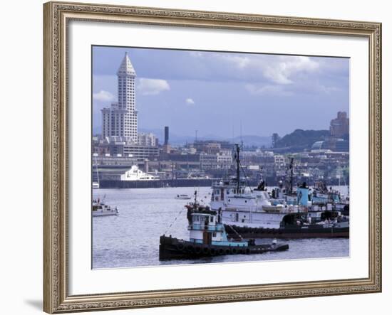 Tugboats, Seattle Maritime Festival, Washington, USA-William Sutton-Framed Photographic Print