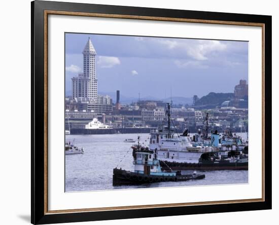 Tugboats, Seattle Maritime Festival, Washington, USA-William Sutton-Framed Photographic Print