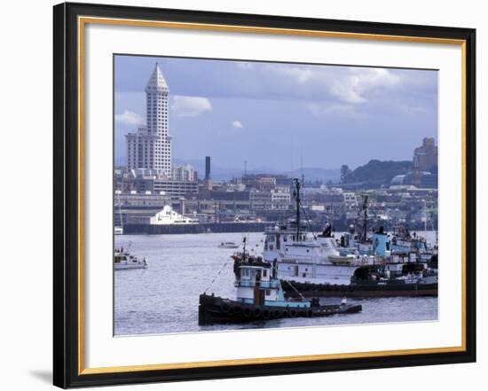 Tugboats, Seattle Maritime Festival, Washington, USA-William Sutton-Framed Photographic Print