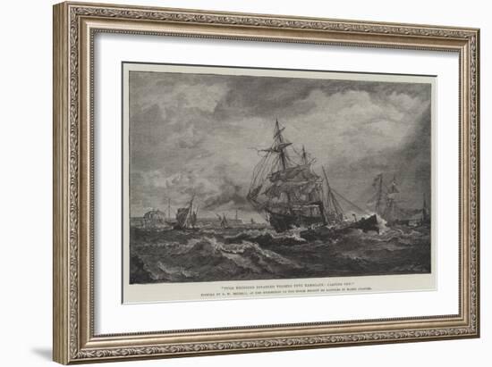 Tugs Bringing Disabled Vessels into Ramsgate, Casting Off-Oswald Walters Brierly-Framed Giclee Print