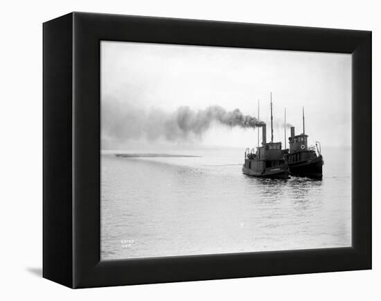 Tugs R.P. Elmore and Irene Underway, Circa 1912-Asahel Curtis-Framed Premier Image Canvas