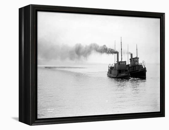 Tugs R.P. Elmore and Irene Underway, Circa 1912-Asahel Curtis-Framed Premier Image Canvas