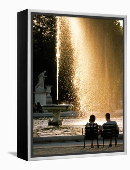 Tuileries Garden Fountain, Paris, France-David Barnes-Framed Premier Image Canvas