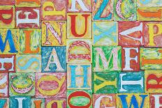 Collage Made of Colorful Alphabet Letters-Tuja66-Laminated Photographic Print