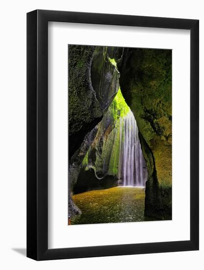 Tukad Cepung Waterfall in the central mountains of Bali, Indonesia.-Greg Johnston-Framed Photographic Print