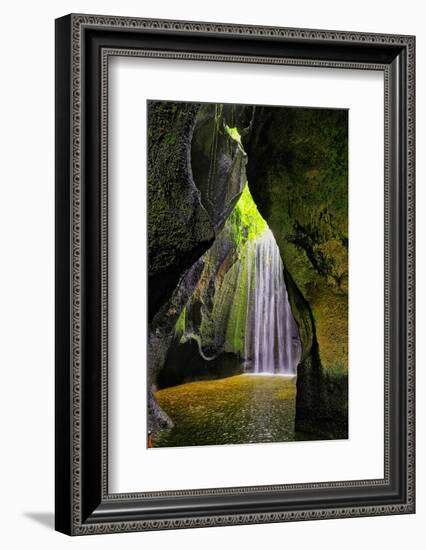 Tukad Cepung Waterfall in the central mountains of Bali, Indonesia.-Greg Johnston-Framed Photographic Print