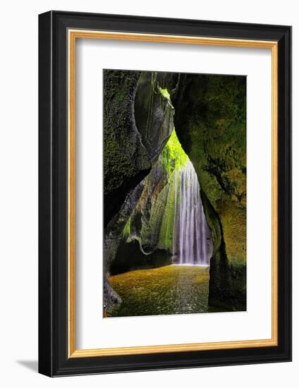 Tukad Cepung Waterfall in the central mountains of Bali, Indonesia.-Greg Johnston-Framed Photographic Print