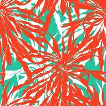 Seamless Pattern with Tropical Palm Leaves-tukkki-Art Print