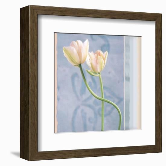 Tulip and Blue Tapestry I-Richard Sutton-Framed Art Print