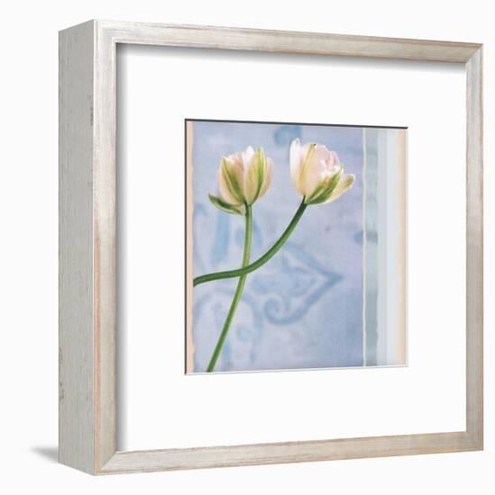 Tulip and Blue Tapestry II-Richard Sutton-Framed Art Print