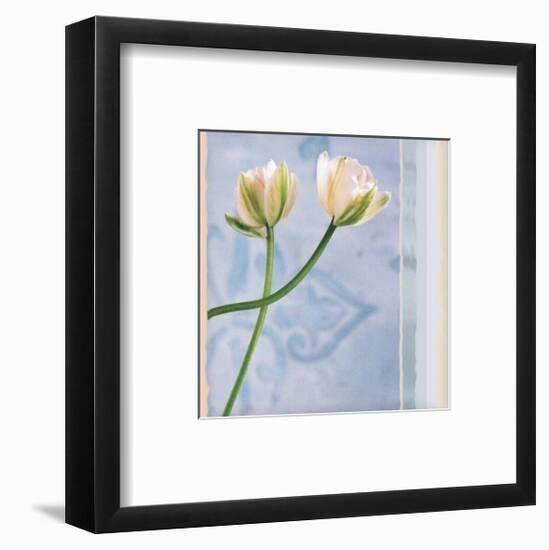 Tulip and Blue Tapestry II-Richard Sutton-Framed Art Print