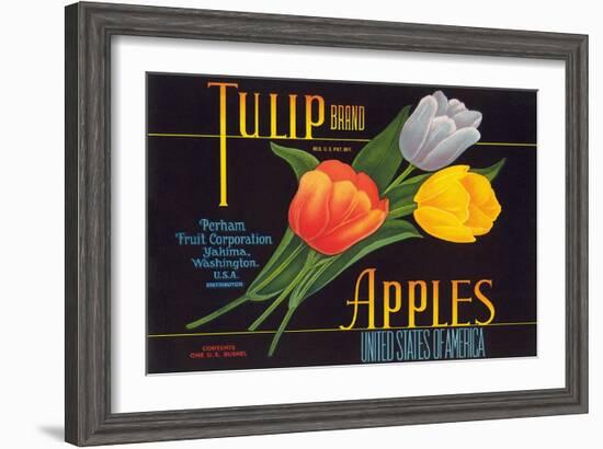 Tulip Apple Label-null-Framed Art Print