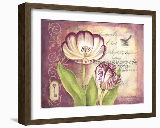 Tulip Collage II-Gwendolyn Babbitt-Framed Art Print