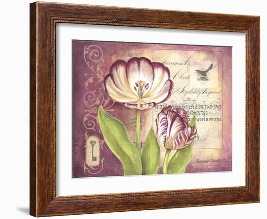 Tulip Collage II-Gwendolyn Babbitt-Framed Art Print