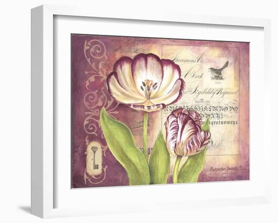 Tulip Collage II-Gwendolyn Babbitt-Framed Art Print