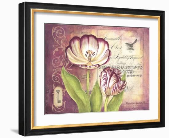 Tulip Collage II-Gwendolyn Babbitt-Framed Art Print