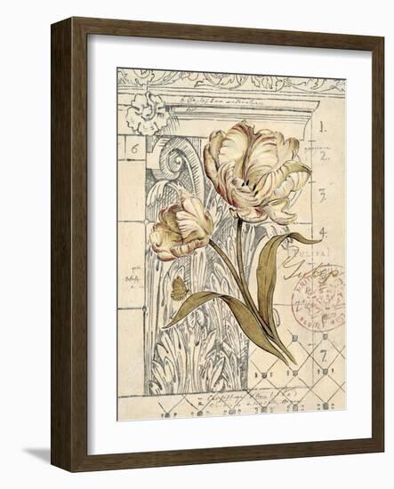 Tulip Etching-Chad Barrett-Framed Art Print