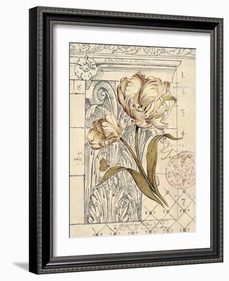 Tulip Etching-Chad Barrett-Framed Art Print