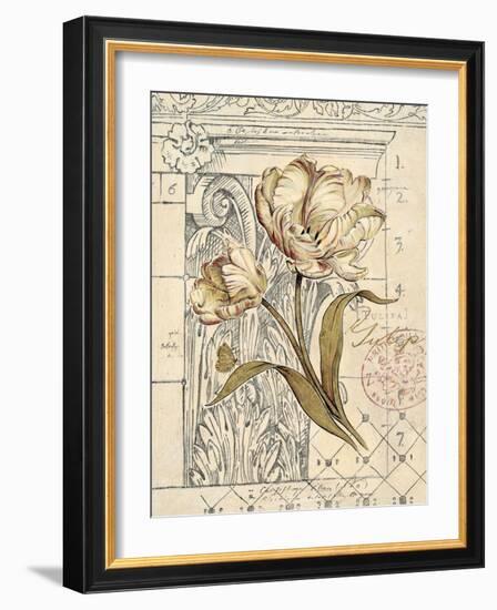 Tulip Etching-Chad Barrett-Framed Art Print