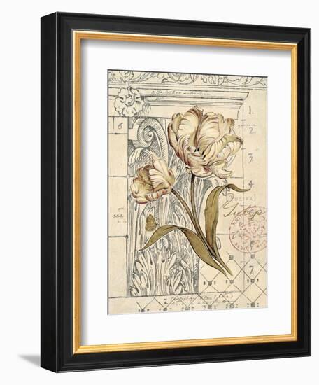 Tulip Etching-Chad Barrett-Framed Art Print